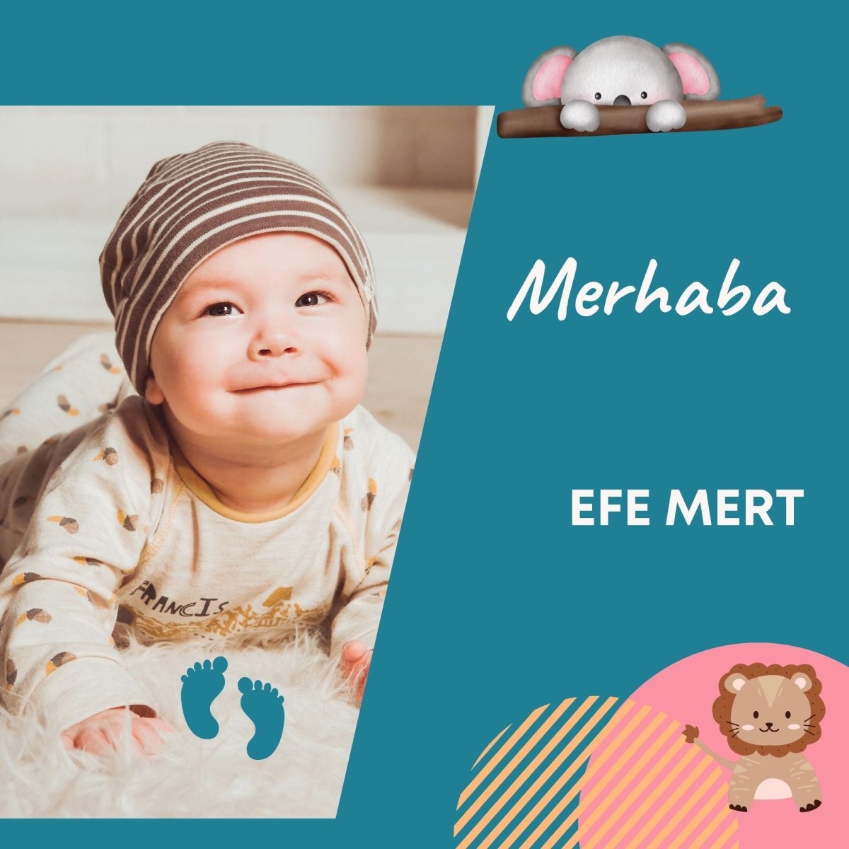 Kişiye Özel Yeni Doğan Bebek Fotoğraf Çerçevesi - Clicksy
