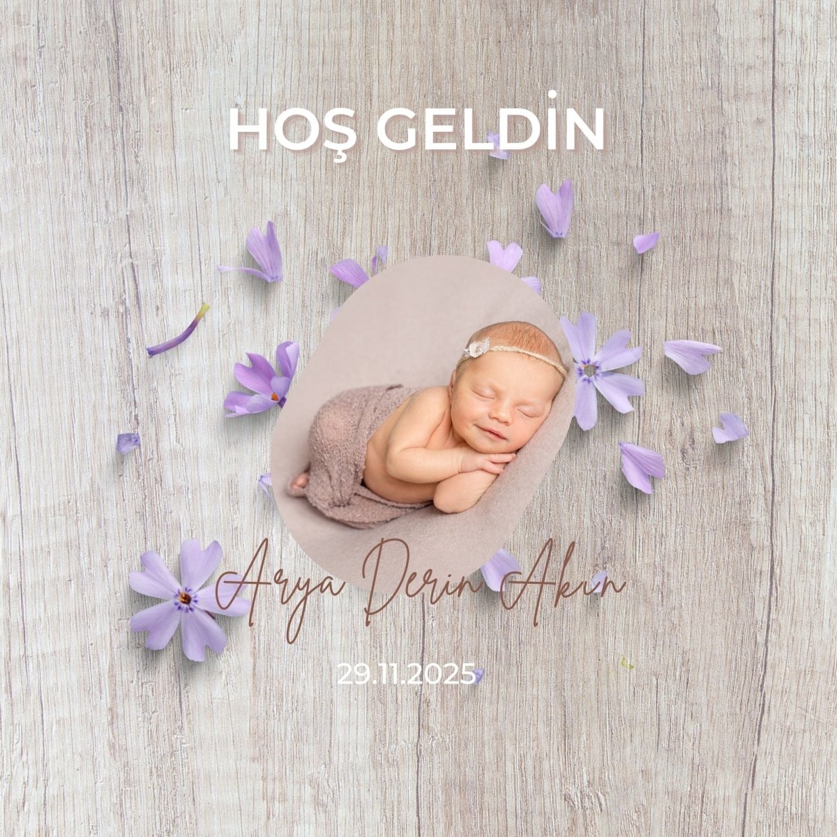 Kişiye Özel Yeni Doğan Bebek Fotoğraf Çerçevesi - Clicksy