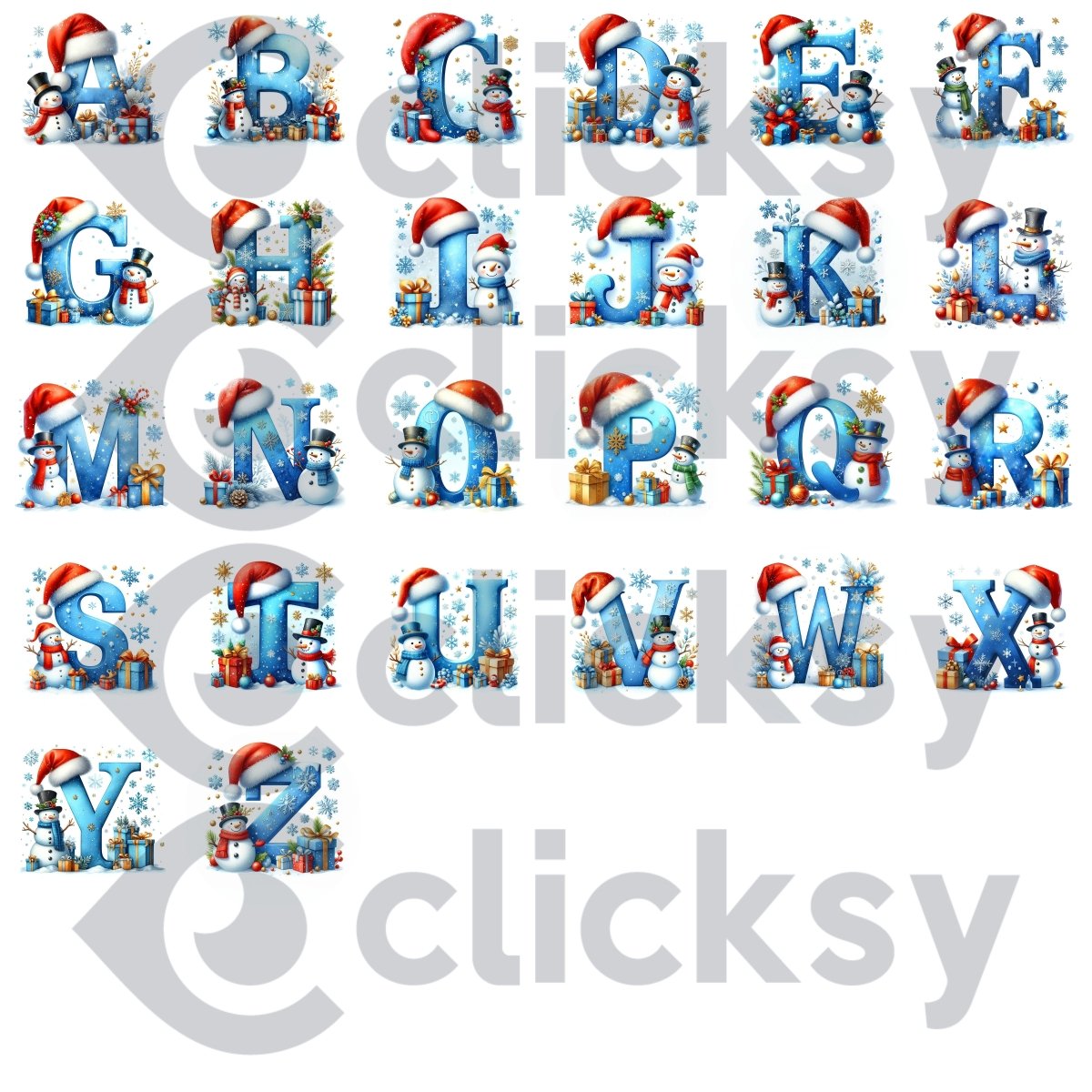 Yılbaşı Kardan Adam Tasarımlı Harf ve İsim Kupa Bardak – Kişiye Özel & Kırmızı Kulplu - Clicksy