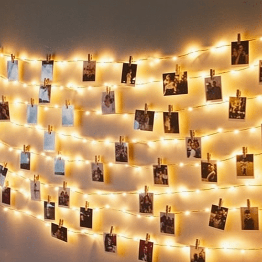 5 Metre Günışığı LED Işık ve Ahşap Mandallı Fotoğraf Asma Seti - Clicksy