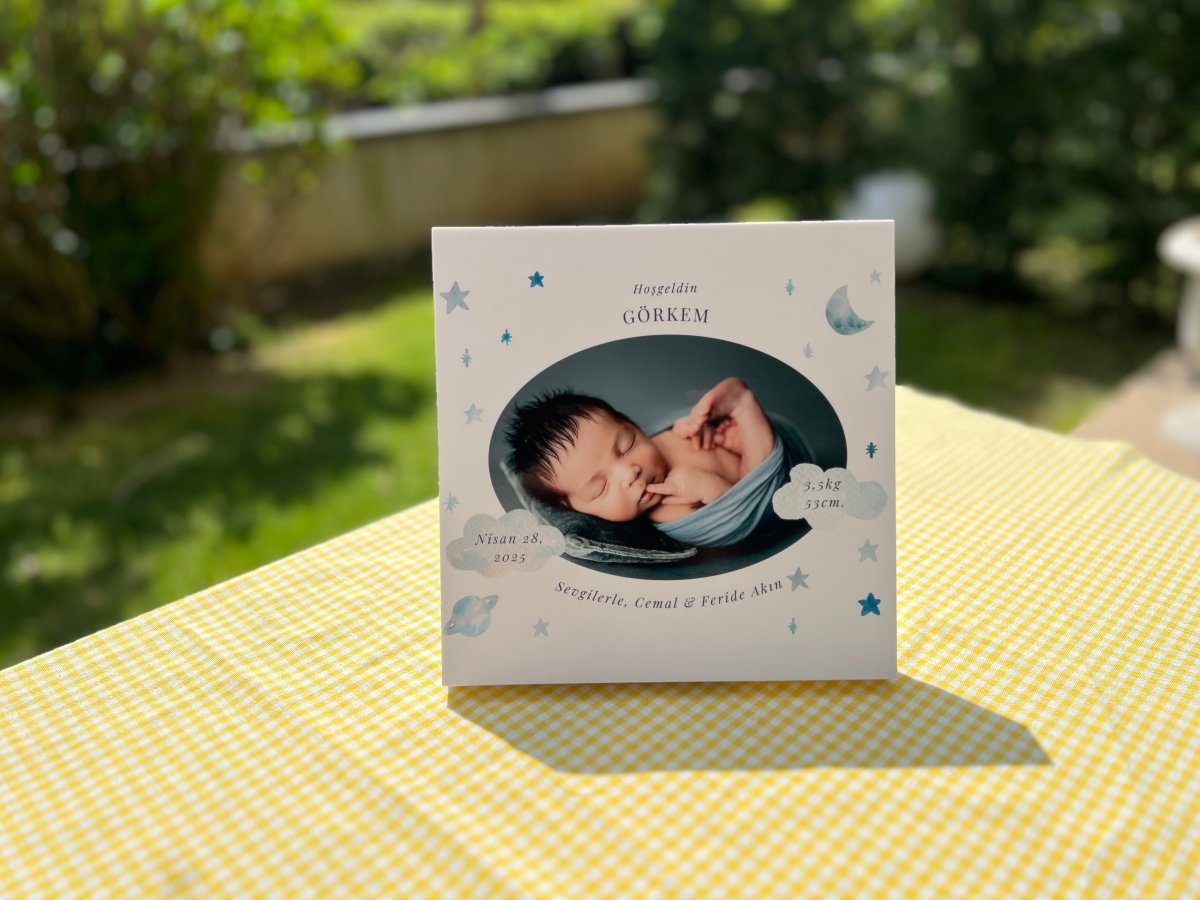 Kişiye Özel Yeni Doğan Bebek Fotoğraf Çerçevesi - Clicksy