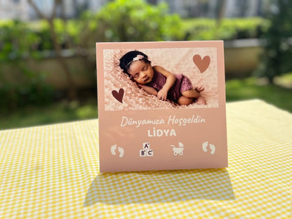 Kişiye Özel Yeni Doğan Bebek Fotoğraf Çerçevesi - Clicksy